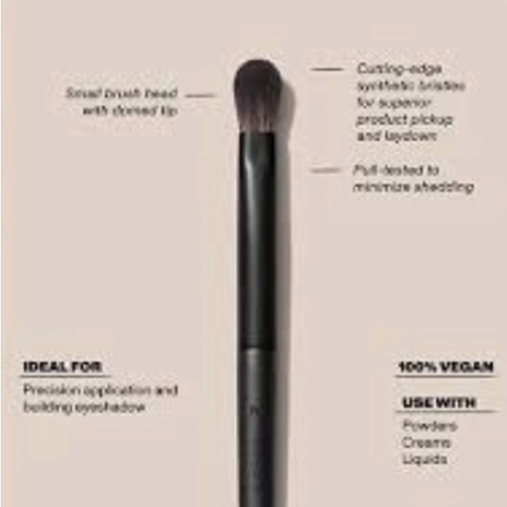 Morphe V206 Black professional grade domed crease eyeshadow brush - Picture 2 of 2